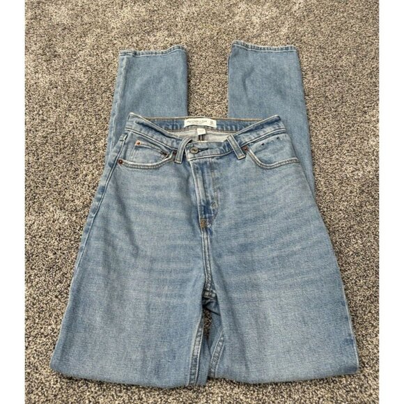 abercrombie and fitch the 90s slim straight ultra high rise Size 24 EUC - Picture 3 of 6